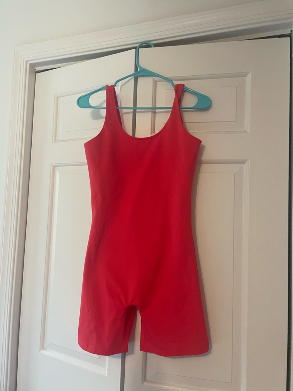 girlfriend collective Red Sleeveless Jumpsuit Romper